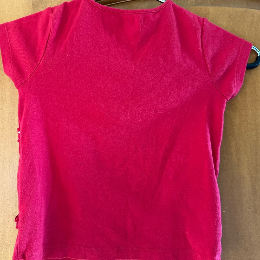 Gymboree Girls Red Dot Ruffle 100% Cotton Short Sleeve T-Shirt Size 6 - Picture 4 of 7